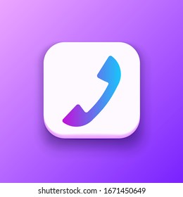 Phone icon in trendy flat style