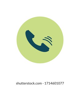 Icono de teléfono en estilo plano moderno. Símbolo del teléfono. Ilustración vectorial.
