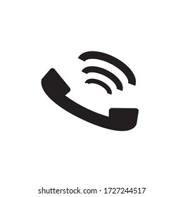 Telefonische Ikone im trendigen flachen Stil isoliert auf weißem Hintergrund. Telefonsymbol Vektor-Abbildung