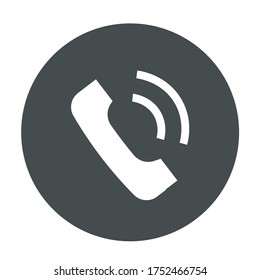 Telefonsymbol im trendigen, flachen Stil einzeln auf weißem Hintergrund. Telefonsymbol. Vektorgrafik.