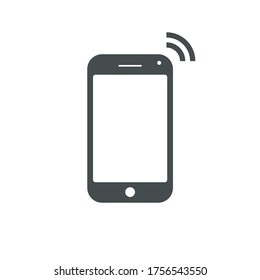 Phone icon in trendy flat style isolated on white background. Telephone symbol. Vector illustration.