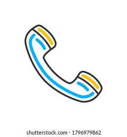 Phone icon in trendy flat style. Vector color icon.