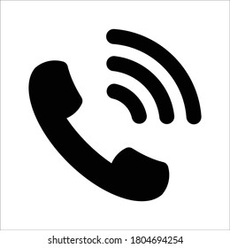 Icono de teléfono en estilo plano de moda
