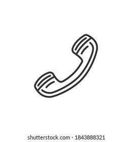 Phone icon in trendy flat style. Vector black icon.