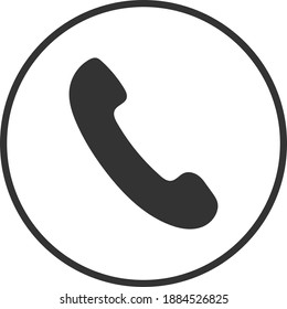 Icono de teléfono en estilo plano de moda aislado en fondo blanco.