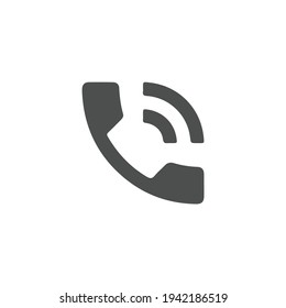 Phone icon in trendy flat style isolated on white background. Telephone symbol. Vector illustration.