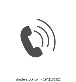 Phone icon in trendy flat style isolated on white background. Telephone symbol. Vector illustration.