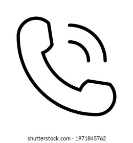Phone icon in trendy flat style isolated on white background. Telephone symbol. Vector illustration.