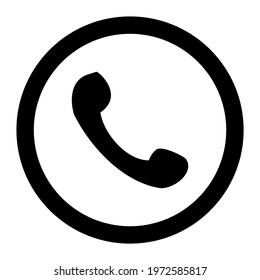 Phone icon in trendy flat style isolated on white background. Telephone symbol. Vector illustration. Call