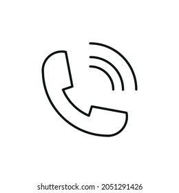 Phone icon in trendy flat style isolated on white background. Telephone symbol. Vector illustration.