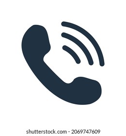 Phone icon in trendy flat style isolated on white background. Telephone symbol. Vector illustration.