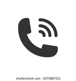 Phone icon in trendy flat style isolated on white background.