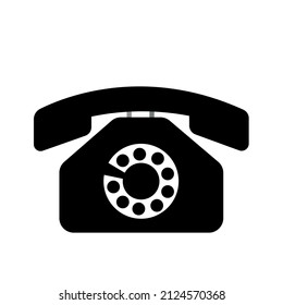 Icono de teléfono en estilo plano de moda aislado en fondo blanco con formato eps 10. Vector