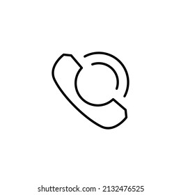 Phone icon in trendy flat style isolated on white background. Telephone symbol. Vector illustration.