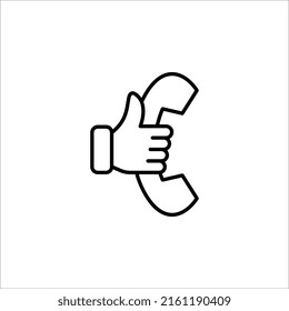 Phone icon in trendy flat style isolated on white background.