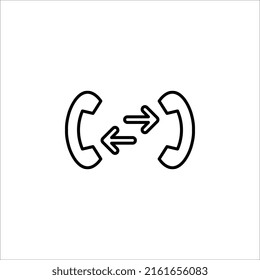 Icono de teléfono en estilo plano de moda aislado en fondo blanco.