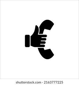 Icono de teléfono en estilo plano de moda aislado en fondo blanco.