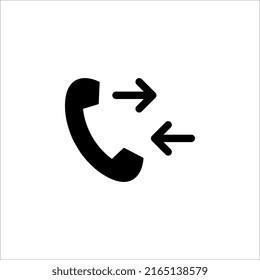 Telefonsymbol im trendigen, flachen Stil einzeln auf weißem Hintergrund.