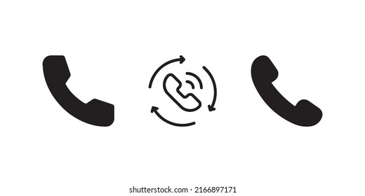 Icono de teléfono en estilo plano de moda aislado en fondo blanco 