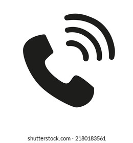 Phone icon in trendy flat style isolated on white background. Telephone symbol. Vector illustration.	
