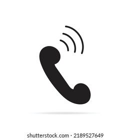 Phone icon in trendy flat style isolated on white background. Telephone symbol. Vector illustration.