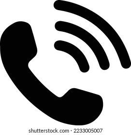 Phone icon in trendy flat style isolated on white background. Telephone symbol. Vector illustration.