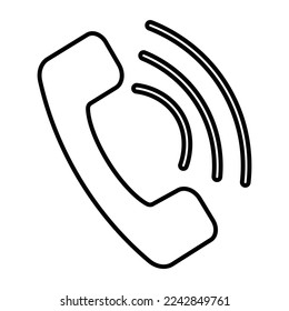 Telefonsymbol im trendigen, flachen Stil einzeln auf weißem Hintergrund. Telefonsymbol. Vektorgrafik.