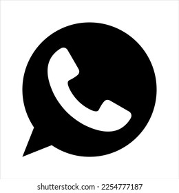 Icono de teléfono en estilo plano de moda. Símbolo de teléfono.Icono de llamada símbolo moderno para diseño gráfico y web. Ilustración del vector sobre fondo blanco
