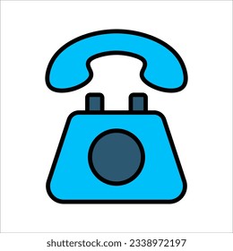 Icono de teléfono en estilo plano de moda, símbolo de teléfono. ilustración vectorial sobre fondo blanco