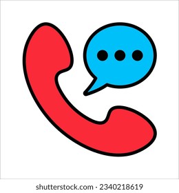 Icono de teléfono en estilo plano de moda, símbolo de teléfono. ilustración vectorial sobre fondo blanco