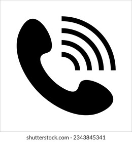 Icono de teléfono en estilo plano de moda, símbolo de teléfono. ilustración vectorial sobre fondo blanco