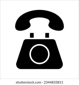 Icono de teléfono en estilo plano de moda, símbolo de teléfono. ilustración vectorial sobre fondo blanco