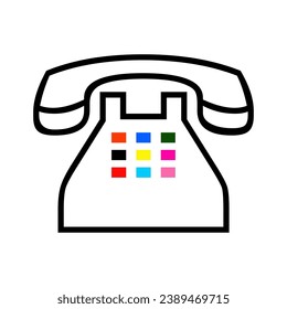 Phone icon in trendy flat style. Telephone symbol for your design, logo, UI. Vector illustration, EPS10.