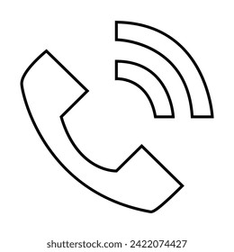 Phone icon in trendy flat style isolated on white background. Telephone symbol. Vector illustration. Eps file 48.