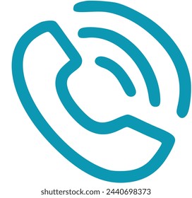 Phone icon in trendy flat style isolated on white background. Telephone symbol. Vector illustration.