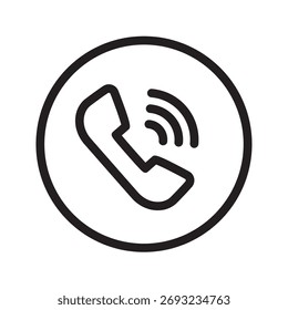 Phone icon in trendy flat style isolated on white background. Telephone symbol. Vector illustration.