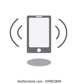 Phone icon in trendy flat style isolated on grey background