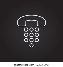 Phone icon in trendy flat style isolated on grey background. Handset icon. Telephone symbol for your design, logo, UI. Vector illustration.