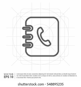 Phone icon in trendy flat style isolated on grey background. Handset icon with waves. Telephone symbol for your design, logo, UI. Vector illustration, EPS10.

