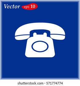 Phone icon in trendy flat style. Vector illustration, EPS10.
