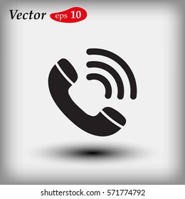 Phone icon in trendy flat style. Vector illustration, EPS10.