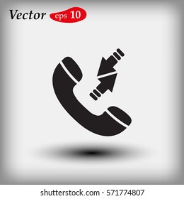 Phone icon in trendy flat style. Vector illustration, EPS10.