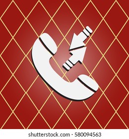 Phone icon in trendy flat style. Vector illustration, EPS10.
