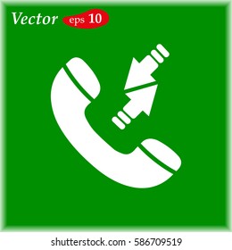 Phone icon in trendy flat style. Vector illustration, EPS10.