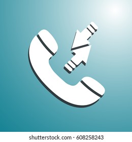 Phone icon in trendy flat style. Vector illustration, EPS10.