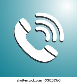 Phone icon in trendy flat style. Vector illustration, EPS10.