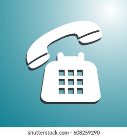 Phone icon in trendy flat style. Vector illustration, EPS10.