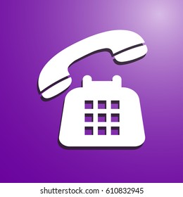 Phone icon in trendy flat style. Vector illustration, EPS10.