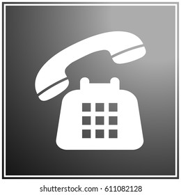 Phone icon in trendy flat style. Vector illustration, EPS10.