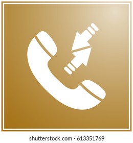 Phone icon in trendy flat style. Vector illustration, EPS10.
